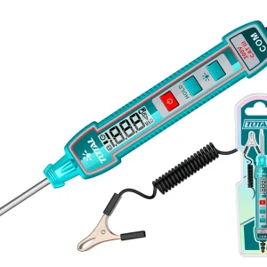 Tester tensiune TOTAL DC 1–100V, afisaj digital, cablu 2.7 m, lanterna, iluminare display