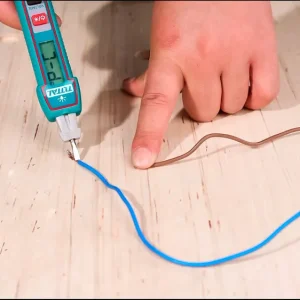 Tester tensiune TOTAL AC 12–300V, detector digital LCD, alarma sonora si luminoasa