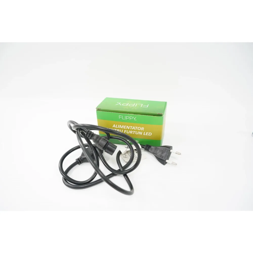 Alimentator pentru furtun luminos, fara joc de lumini, 220 V, 3 , max, 660 W, Vivimall, fir negru