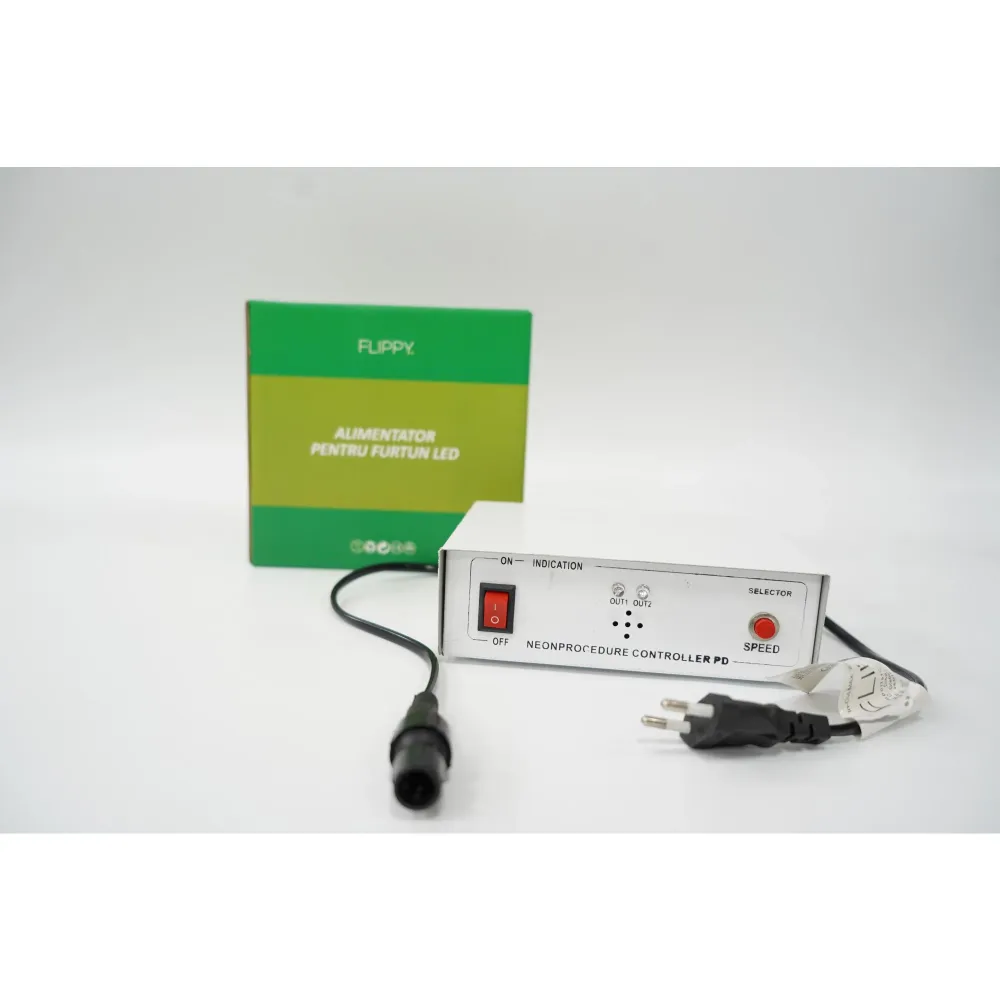 Alimentator pentru futun luminos, rezista pana la 100m, Vivimall, 8 jocuri de lumini, negru