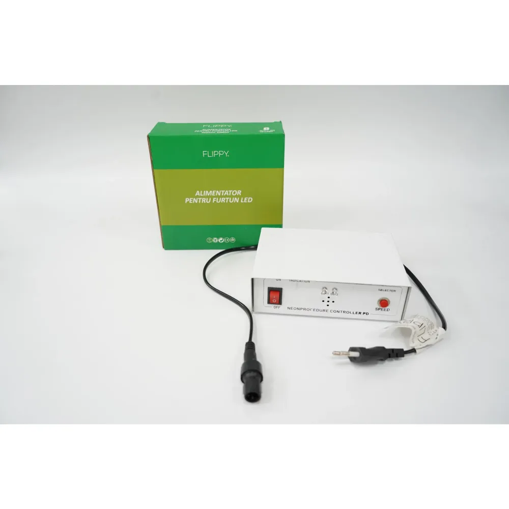 Alimentator pentru futun luminos, rezista pana la 100m, Vivimall, 8 jocuri de lumini, negru