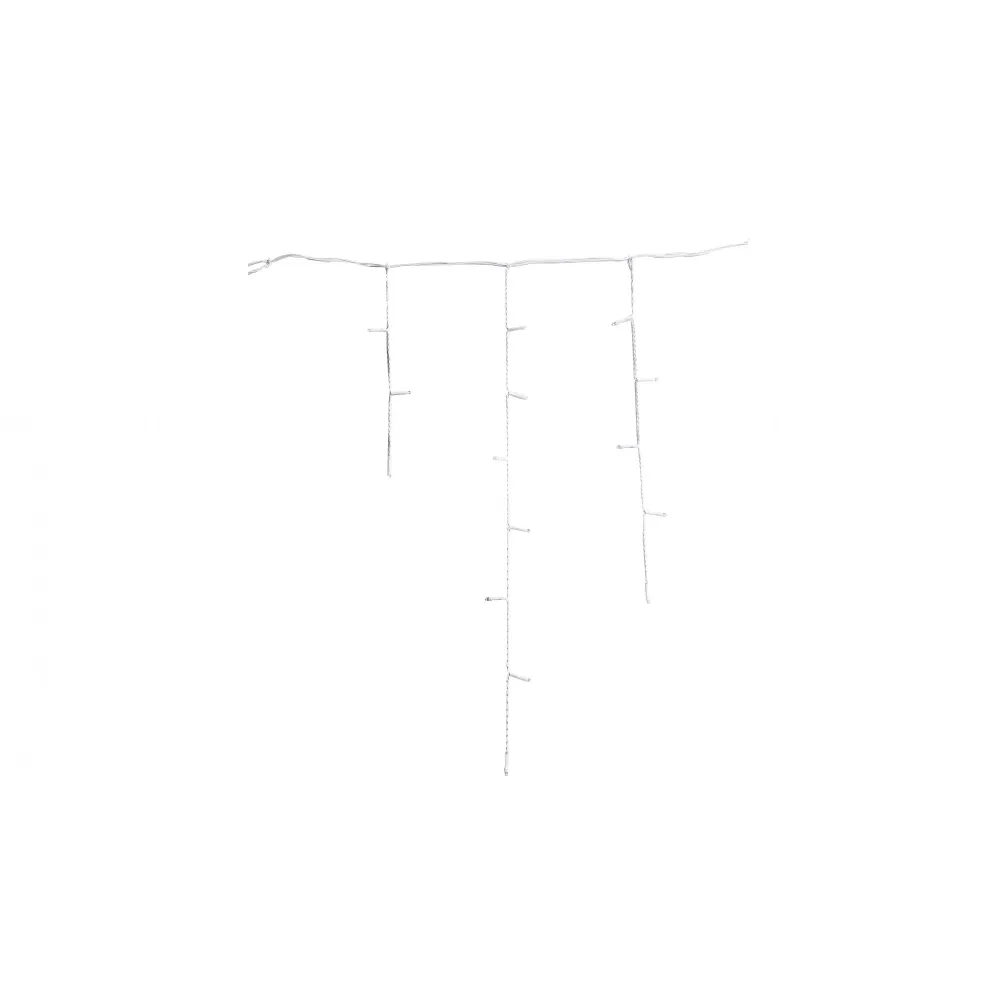 Sectiune de Craciun Vivimall® Tip Turturi, 8 jocuri de lumini Sectiu 5 m, 143 LED-uri, Interconectabila, Fir Alb, Alb Cald