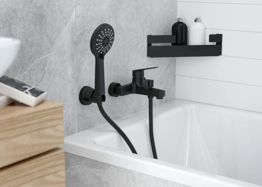 Deante Easy-Fix Suport fix para de dus, negru