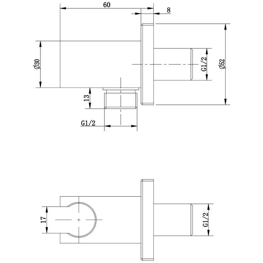 FDesign Inula Cot de iesire cu suport para dus, negru mat