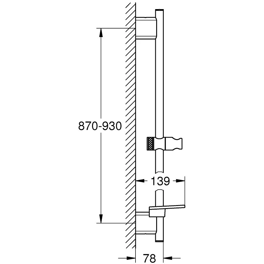 Grohe Rainshower SmartActive Bara de dus 90 cm si savoniera, auriu mat (brushed cool sunrise)