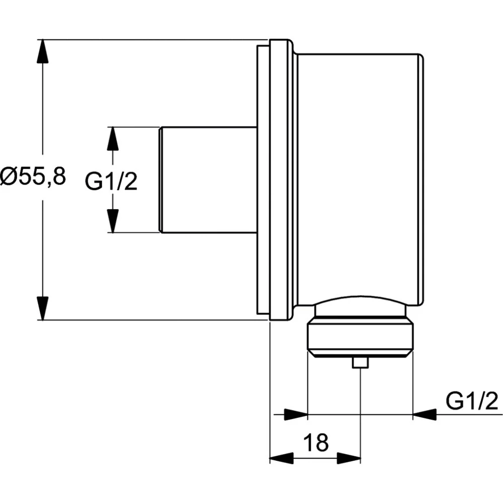 Ideal Standard IdealRain L1 Cot de iesire dus