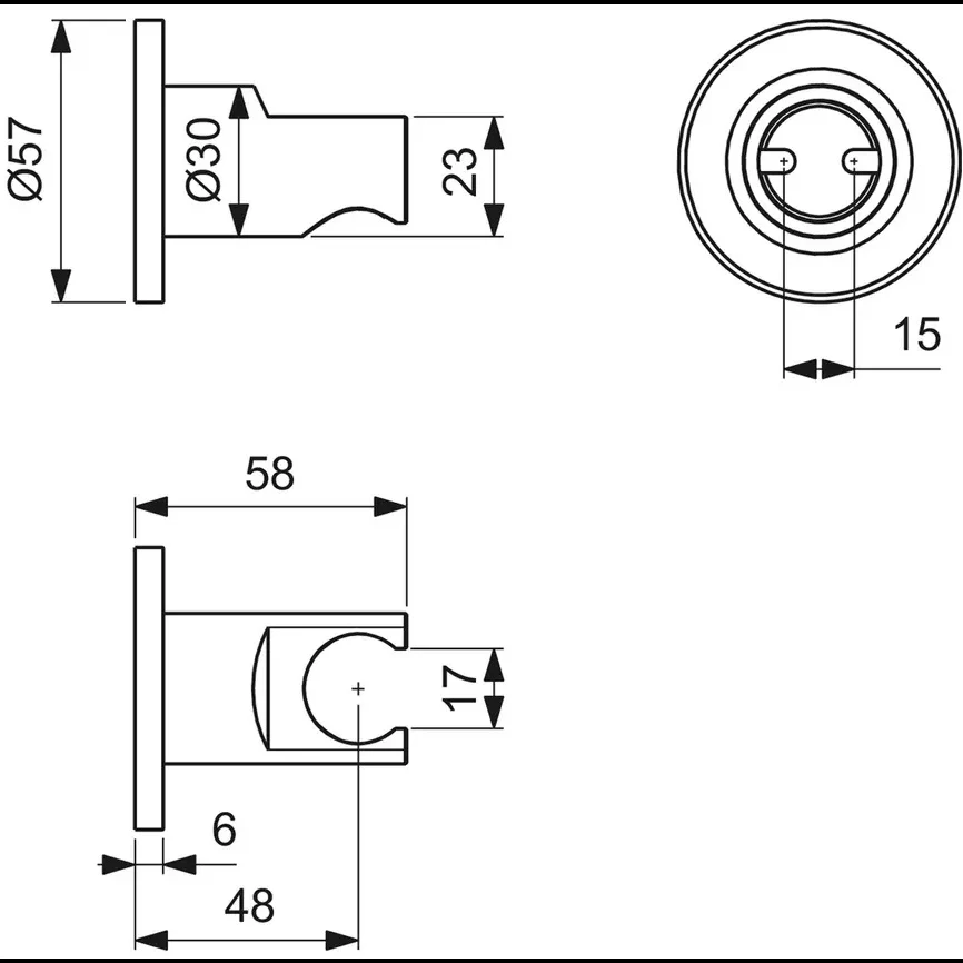 Ideal Standard IdealRain Suport rotund para de dus, auriu roze (rose mat)
