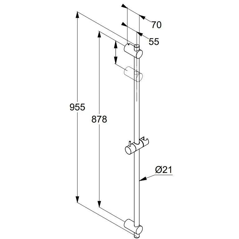 Kludi -QA Bara de dus 96 cm
