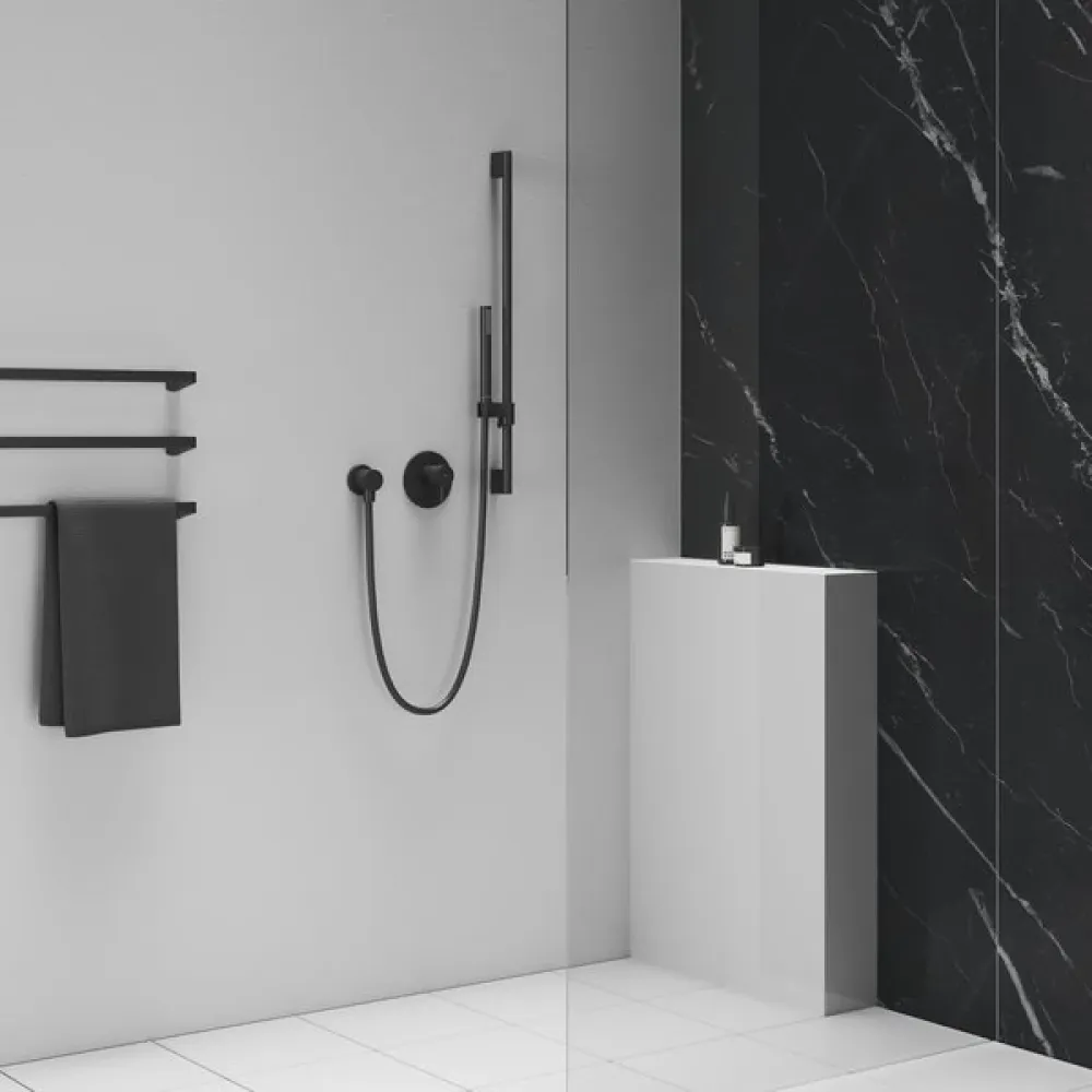 Ravak Chrome Bara de dus cu suport reglabil, 70 cm, negru