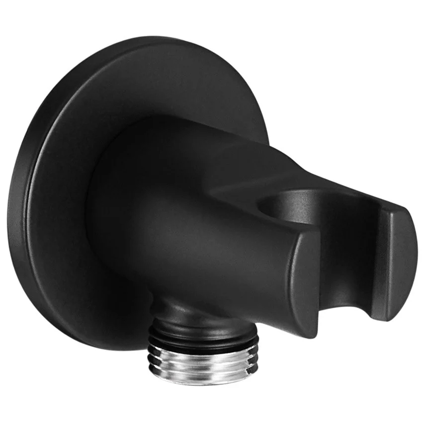 Roca Aqua Cot de iesire dus 1/2' cu suport dus, negru mat