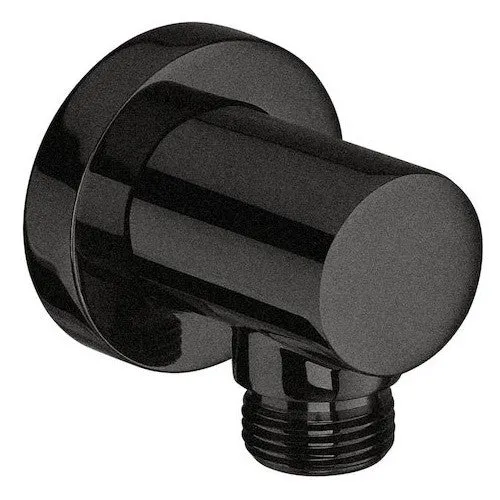 Roca Aqua Round Cot iesire dus, negru (brushed black titanium)