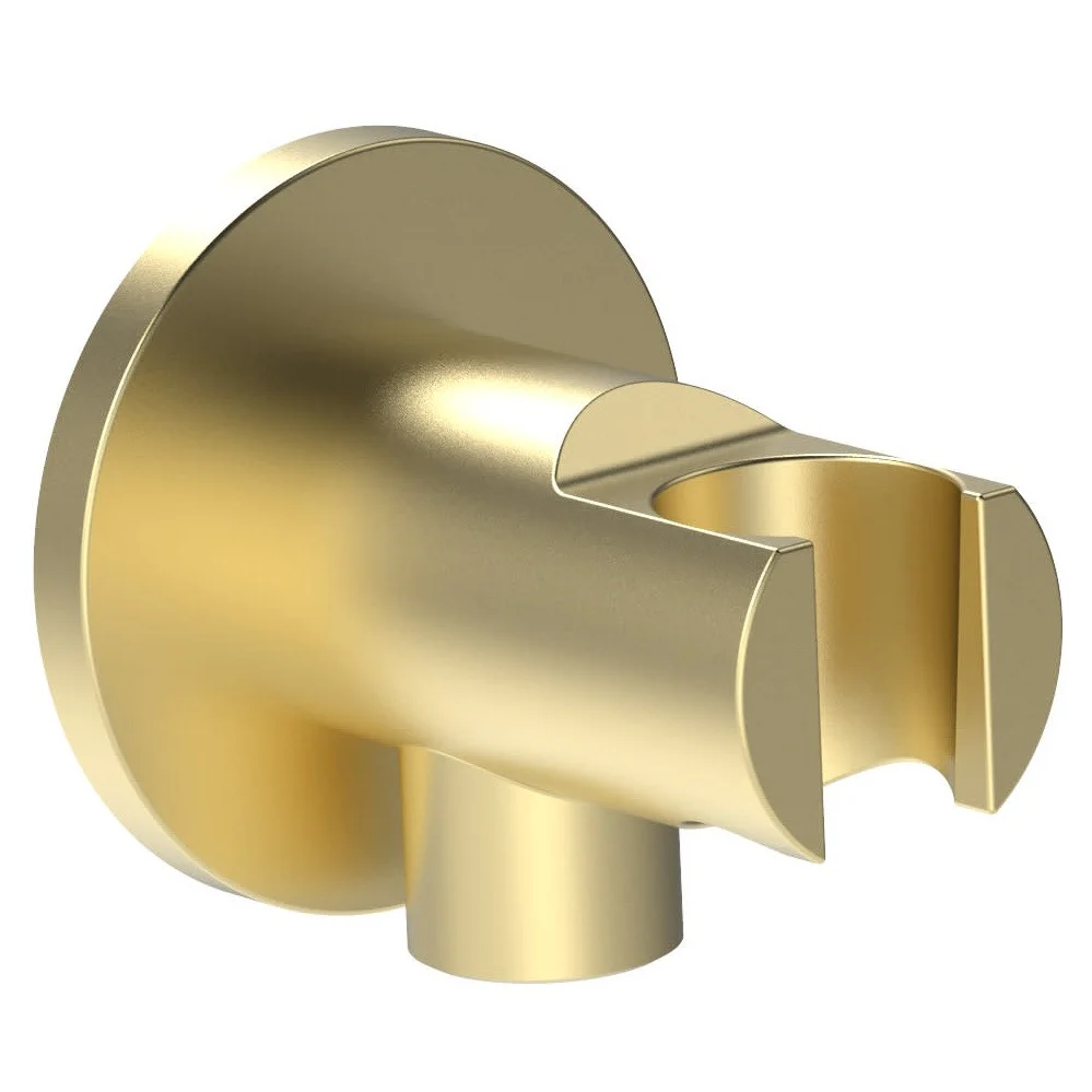 Roca Aqua Round Cot de iesire 1/2' cu suport dus, auriu mat (brushed brass)
