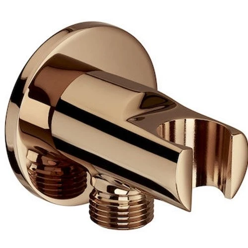 Roca Aqua Round Cot de iesire 1/2' cu suport dus, auriu lucios (rose gold)