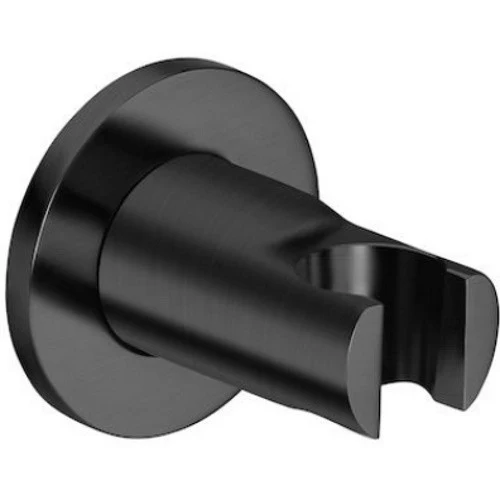 Roca Wall Suport para dus, negru (brushed titanium black)