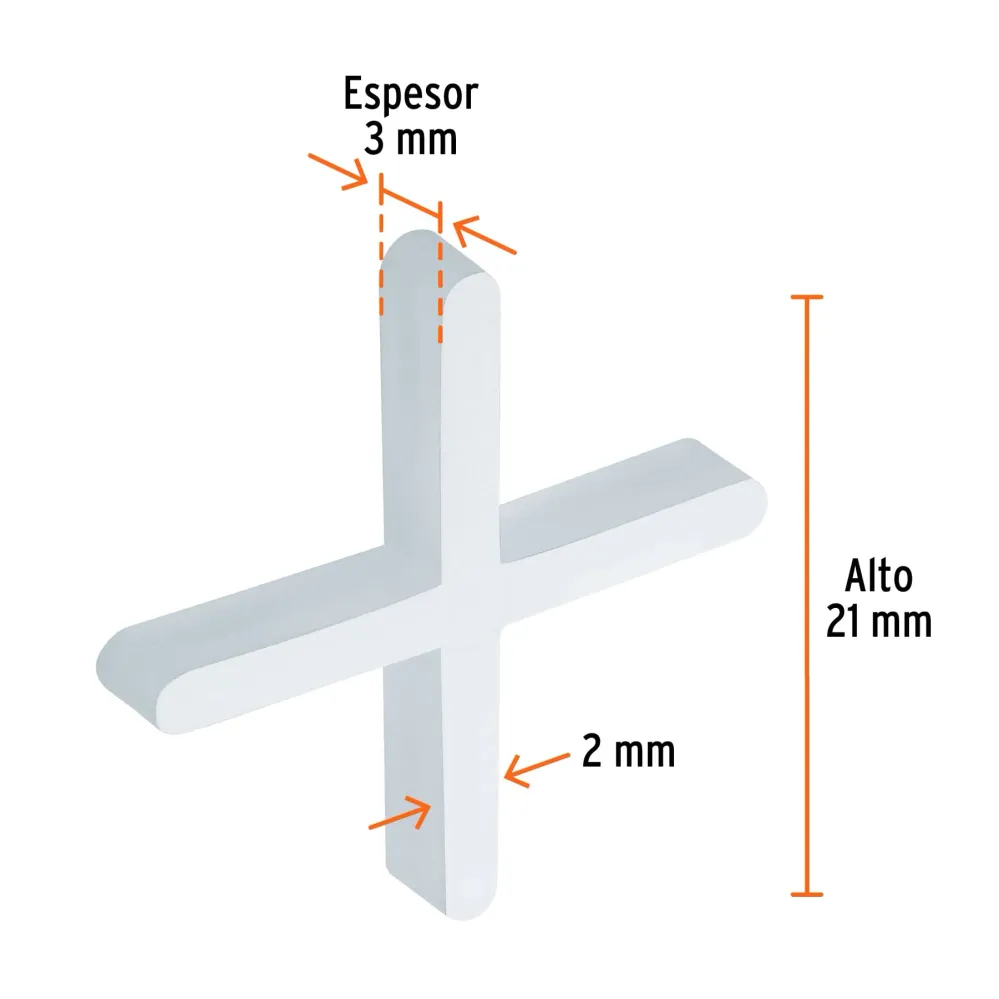 Distantiere gresie forma de cruce, 2 mm, 200 buc. Truper