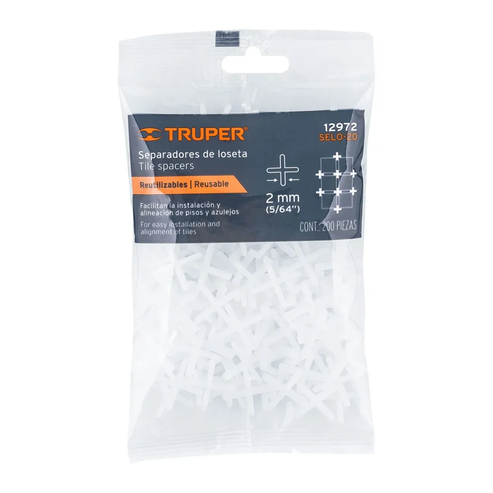Distantiere gresie forma de cruce, 2 mm, 200 buc. Truper