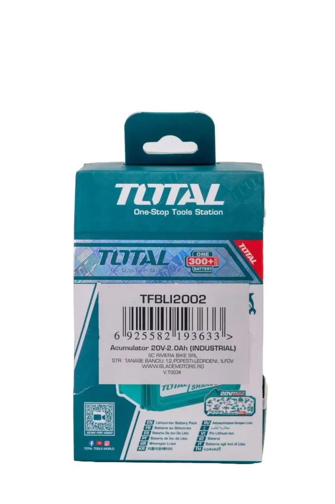 Acumulator TOTAL Industrial - 20V - 4.0Ah
