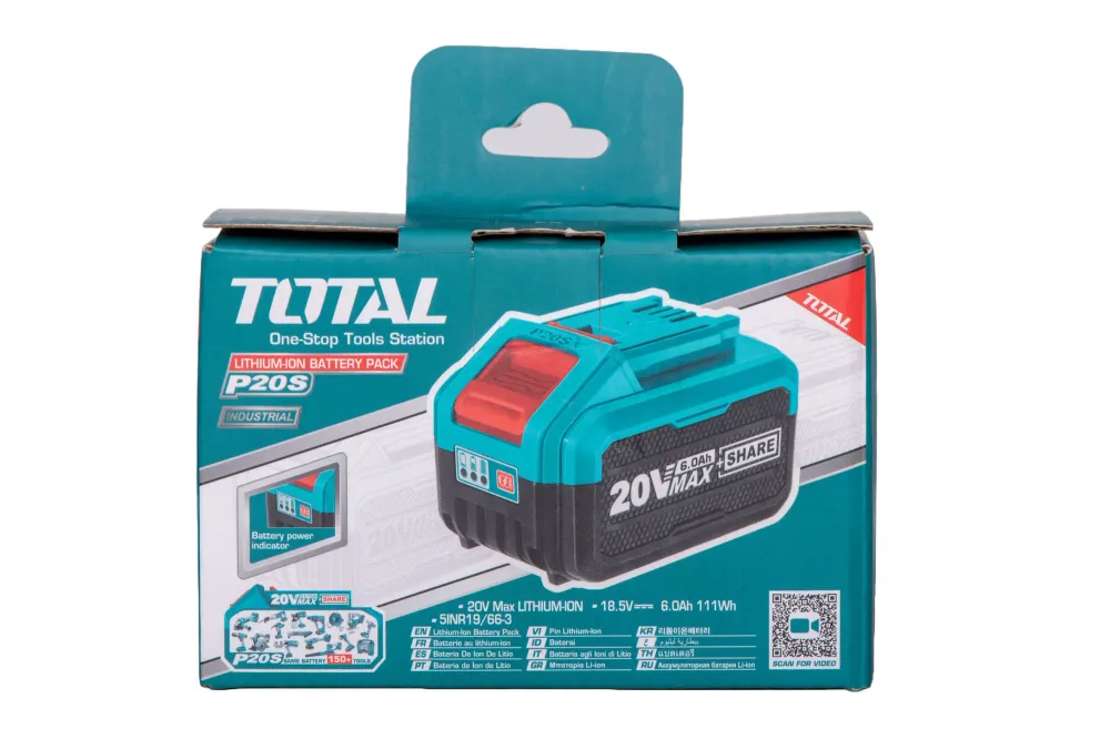 Acumulator TOTAL, 20V-6.0Ah INDUSTRIAL