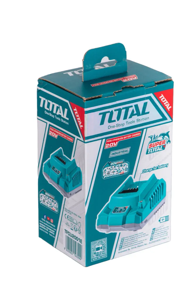 Incarcator rapid TOTAL Industrial - 20V - 2.0Ah - Resigilat