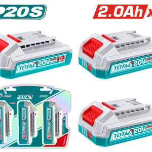 Kit 3 acumulatori TOTAL 20V, 2.0Ah, Li-Ion, compatibil P20S