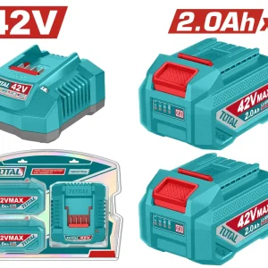 Kit 2 baterii si incarcator TOTAL 42V, Li-Ion 2.0Ah, P42M
