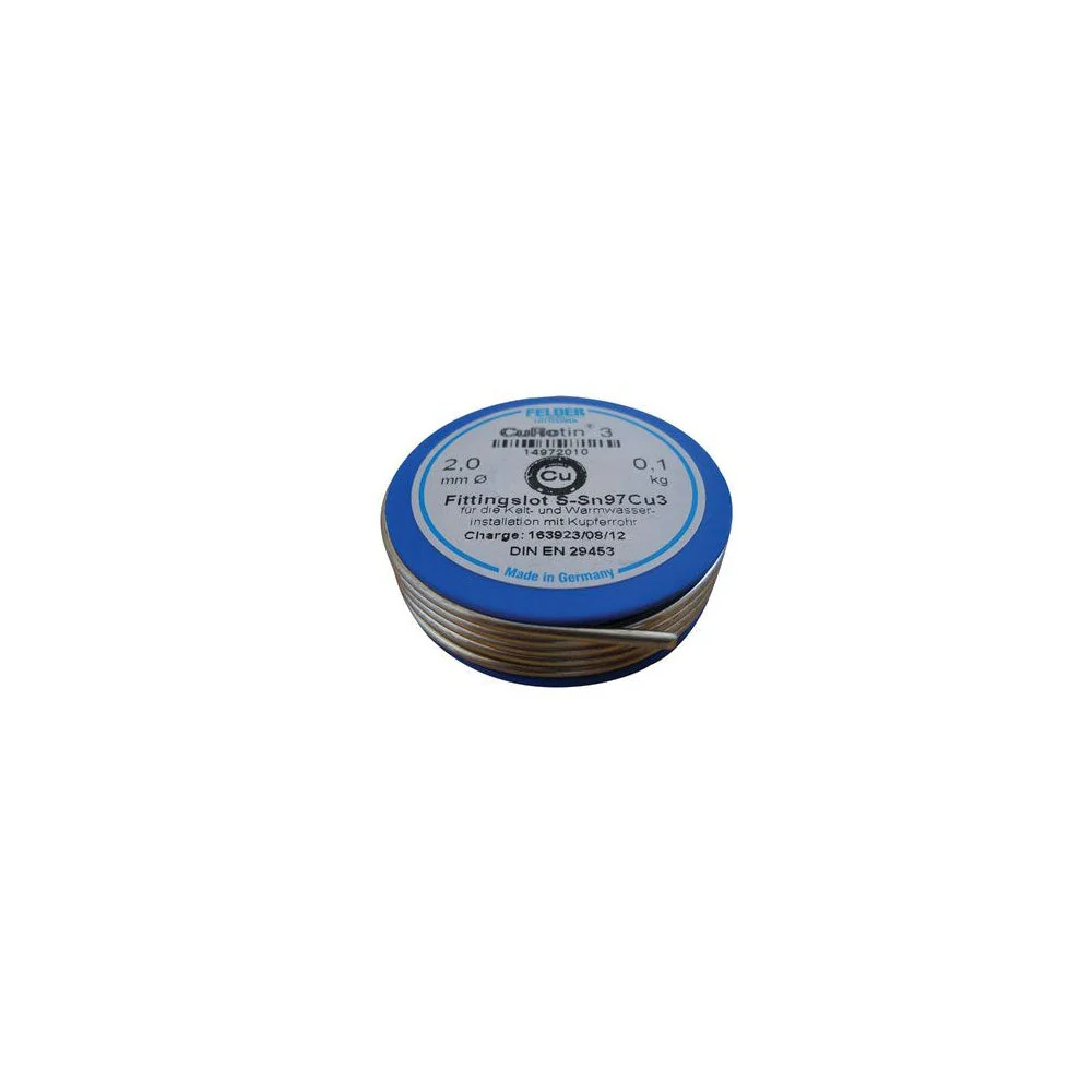 Aliaj de lipire moale 100 gr, Felder Cu Rotin 3 S-Sn97Cu3-2 mm
