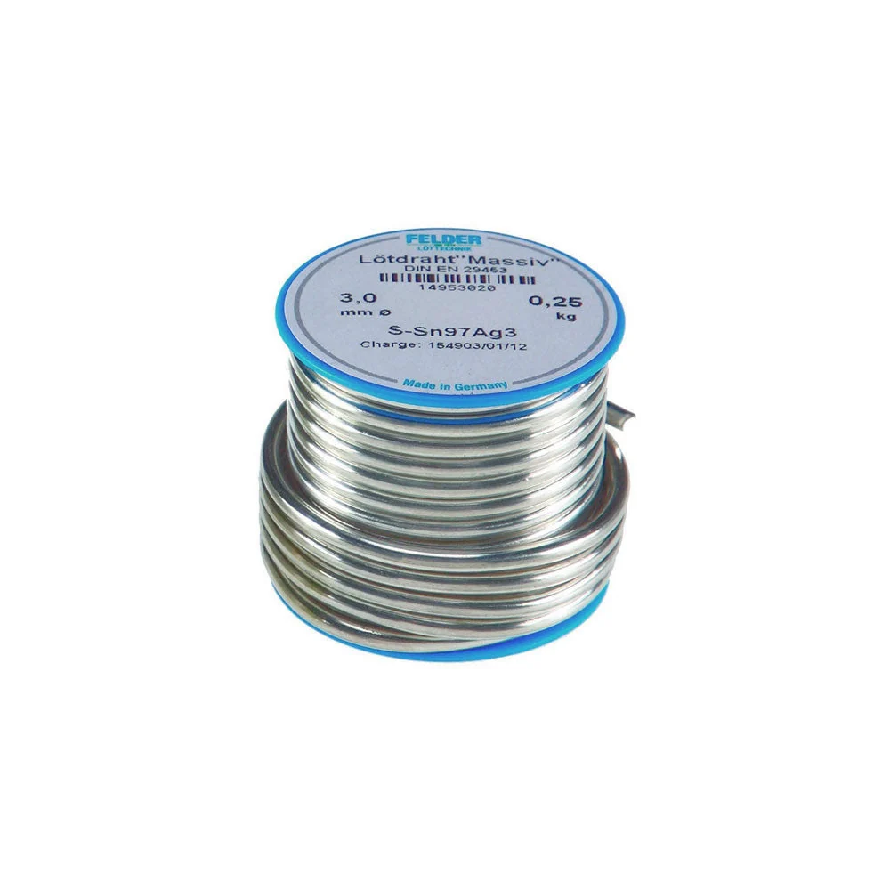 Aliaj de lipire moale 250 gr, Felder Cu Rotin 4 S-Sn97Ag3-3 mm