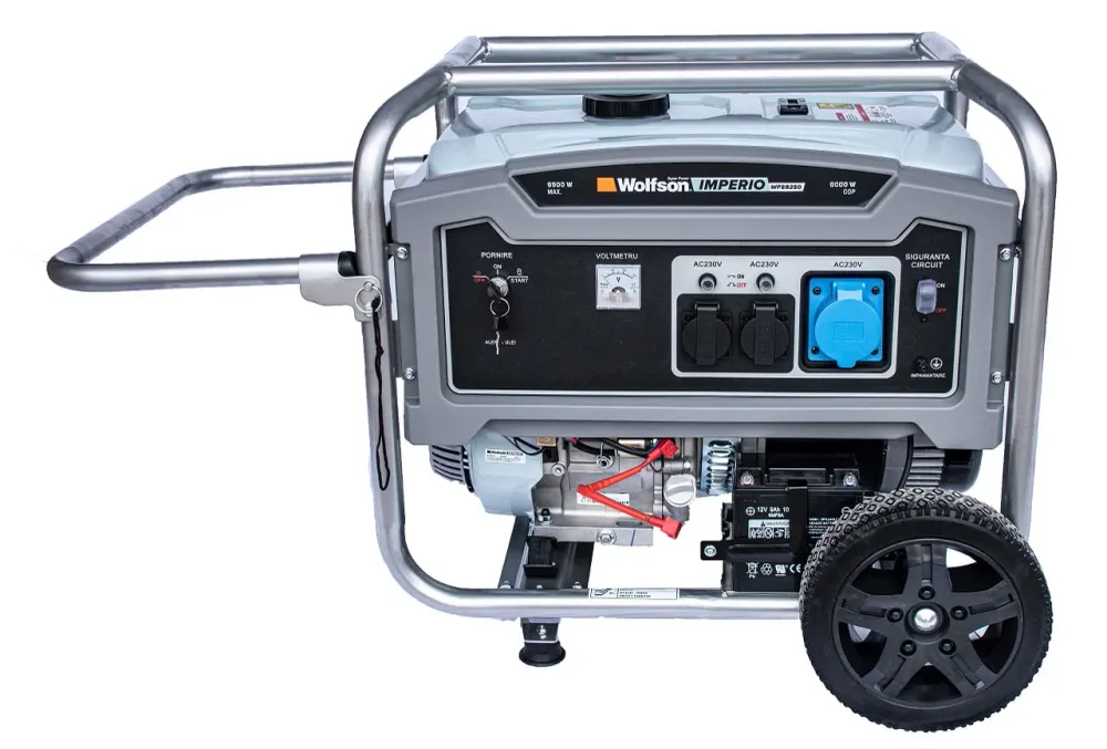 Generator de curent pe benzina PROFESIONAL Wolfson Imperio 6600, 6600W, monofazat, 15CP, 420cc