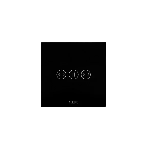 Intrerupator inteligent dimabil, cu touch, rama din sticla, WiFi, negru, Aledio A1VWFN