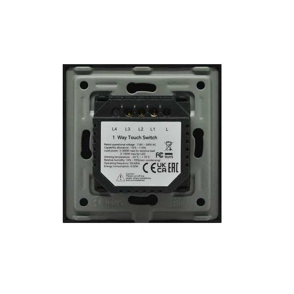 Intrerupator triplu, cu touch, rama din sticla, negru, Aledio A3G1WN