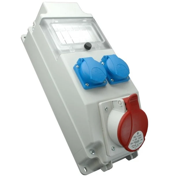 Panou de distributie, pentru organizare santier, ROS 5/X-10/S (1xPriza 5x32A + 2xPriza schuko), SEZ 34-510