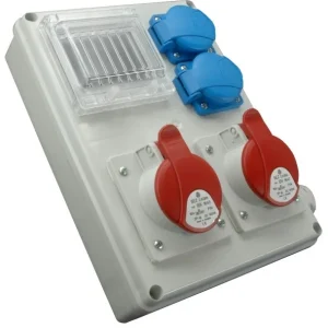 Panou de distributie, pentru organizare santier, ROS-I 1603A/S (1xPriza 5x16A + 1xPriza 5x32A + 2xPriza schuko), SEZ 34-403