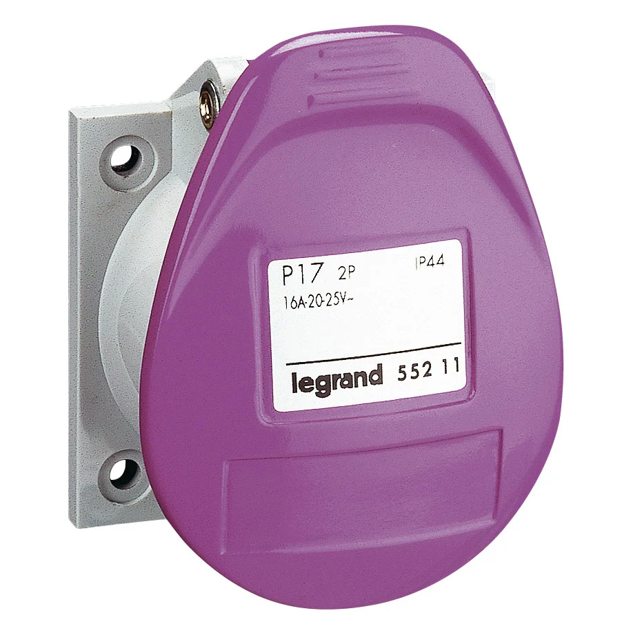 Priza tablou, monofazica 2P, 16A, 24V, IP44, P17 Tempra Pro Legrand 055211