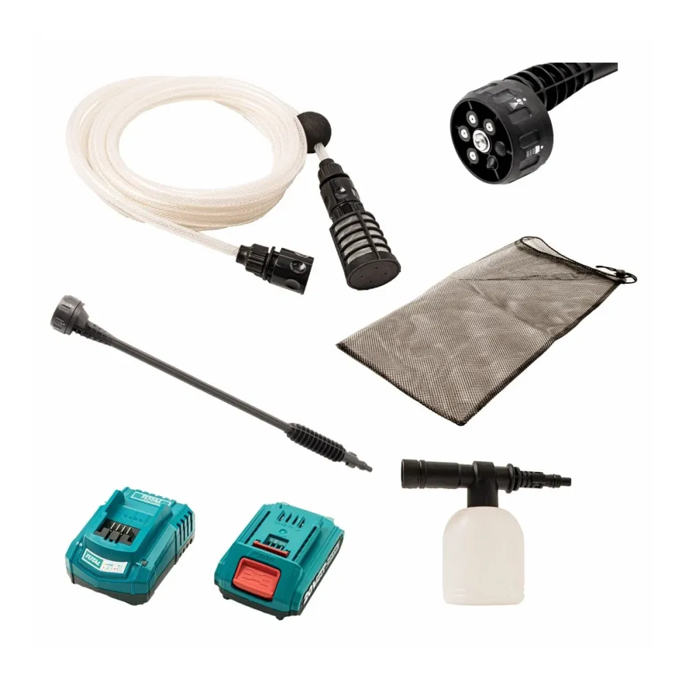 Aparat de spalat cu presiune cu acumulator Total- Li-Ion + incarcator + acumulator