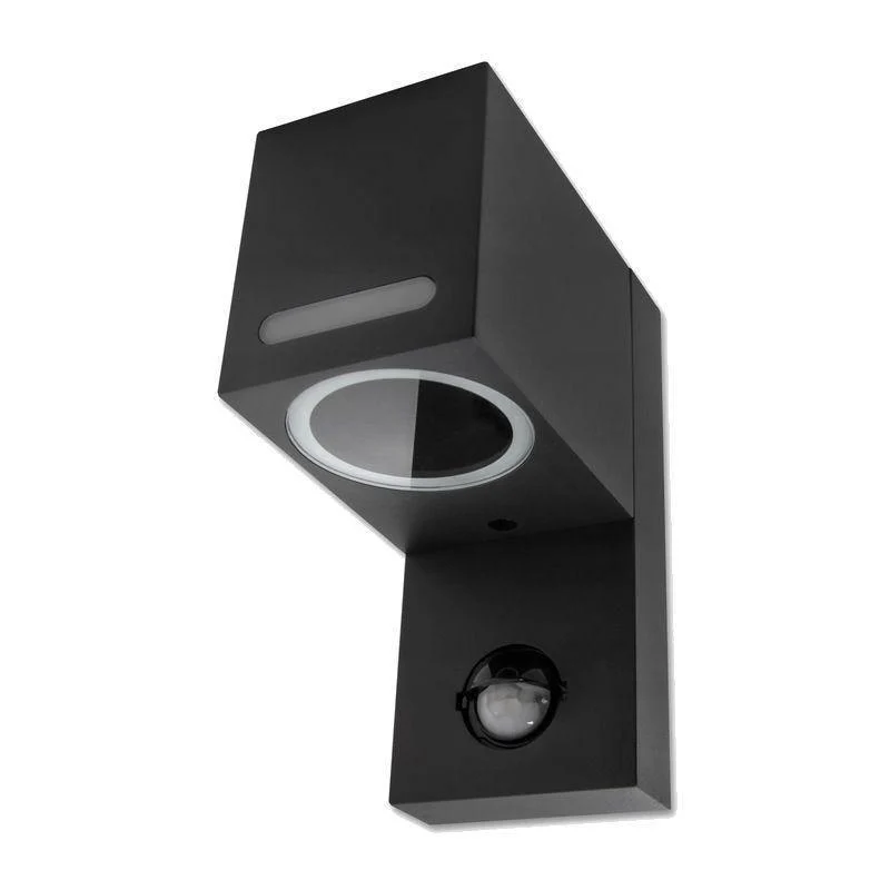 Aplica exterior cu senzor Lida, 1xGU10 IP44, negru