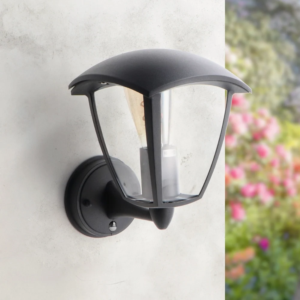 Aplica Exterior Cu Senzor Ronse, Negru