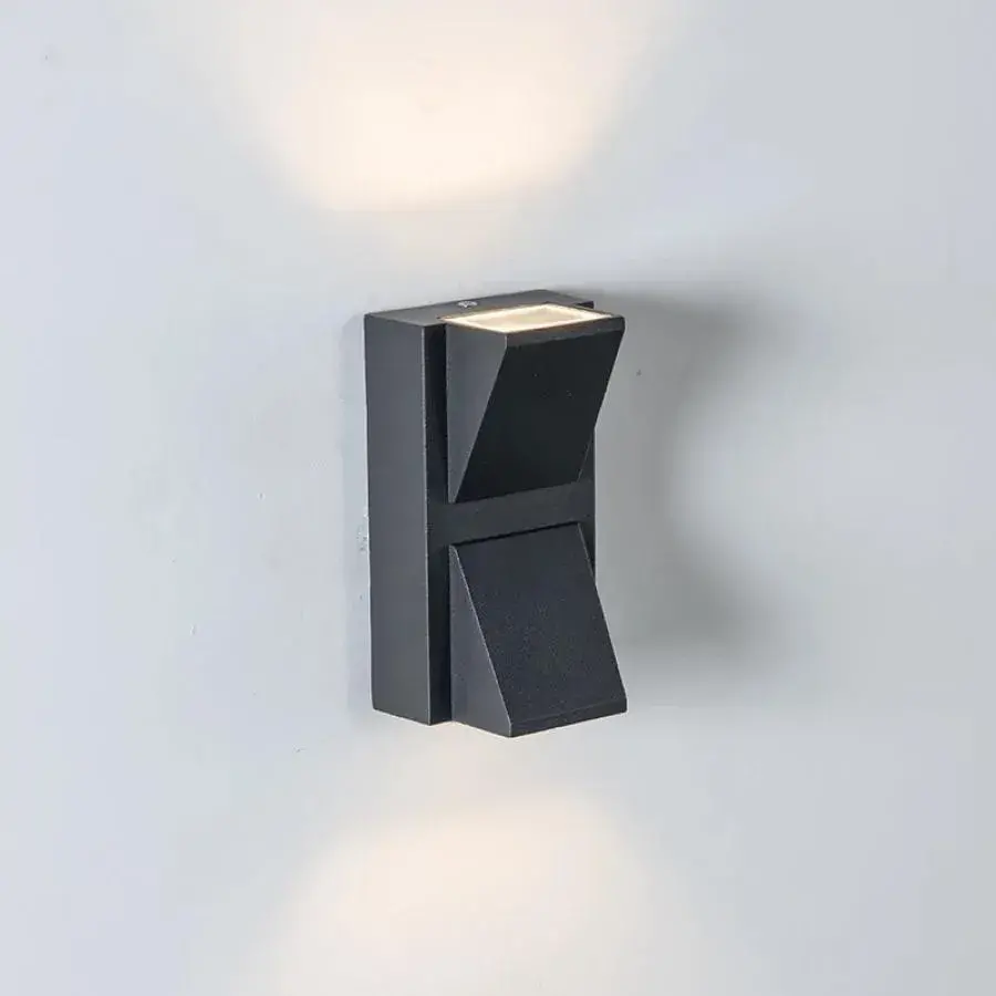 Aplica LED Scarlat Exterior, 6W, Negru, Metal, IP65, 3000K