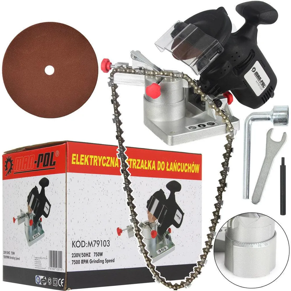 Dispozitiv de ascutit lant 75w, ascutitor lanturi cu disc 100mm