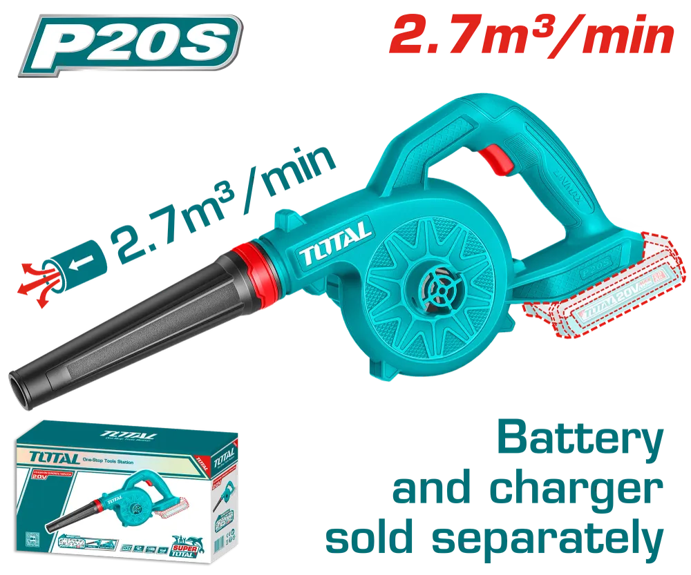 Suflanta TOTAL - 2.7M3/MIN - LI-ION - 20V (nu include acumulator si incarcator)