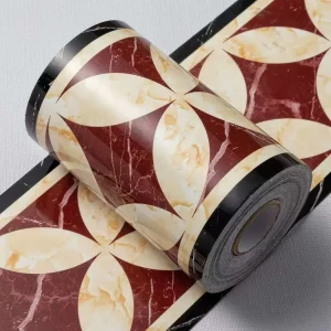 Autocolant decorativ 10 cm x 500 cm - crem cu maro