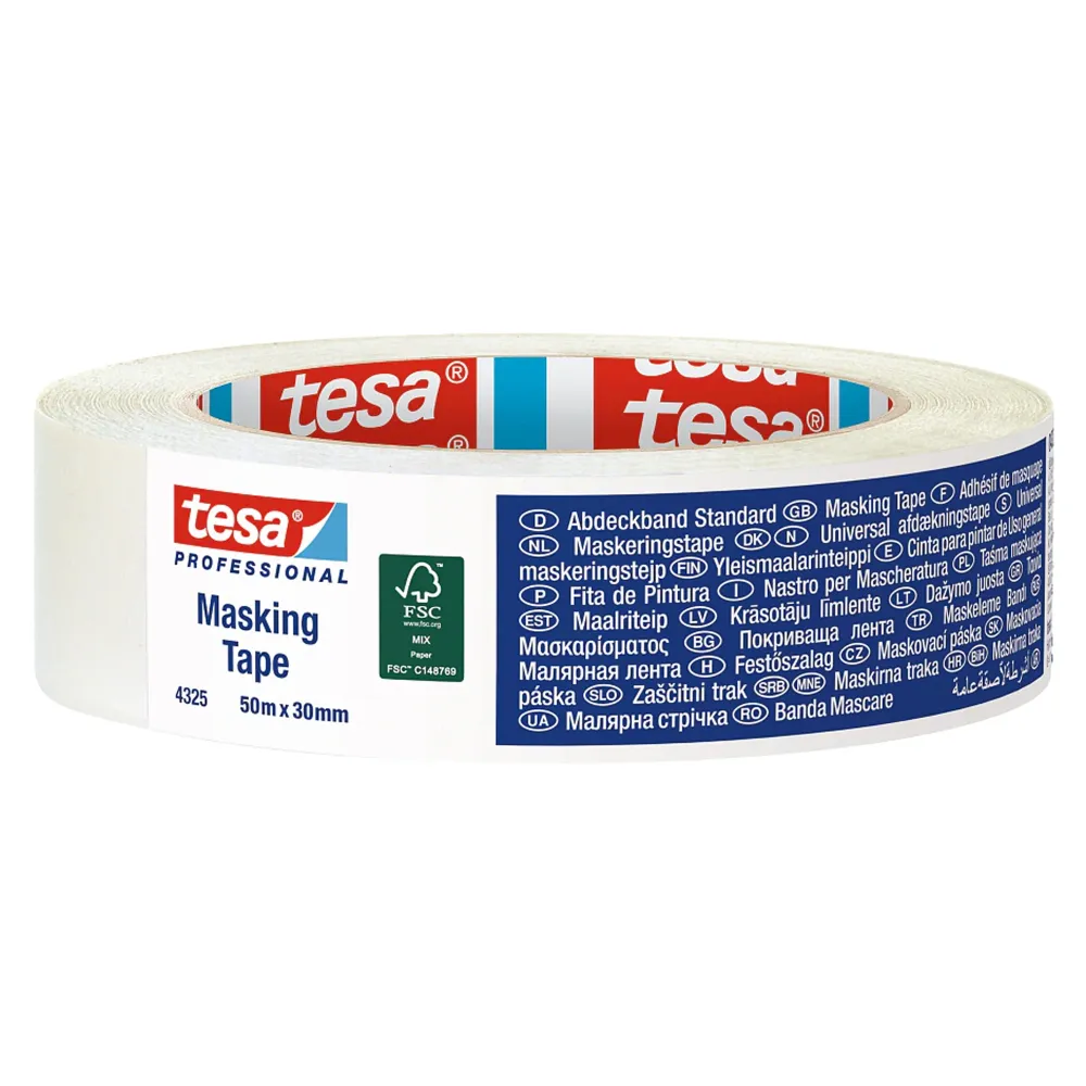 Bandă de hârtie de mascare Tesa Profesional 4325