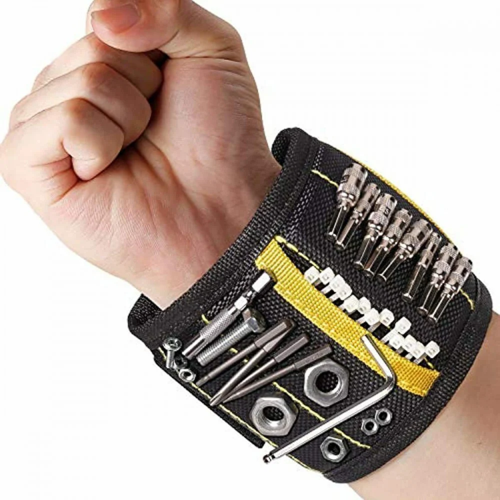 MYCARBON Brățară Magnetică pentru Încheietură - Brățară Suport pentru Unelte Bărbați, cu 15 Magneți