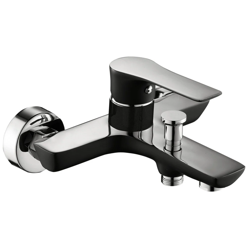 CasaBlanca Laveo Baterie cada dus monocomanda, negru/crom