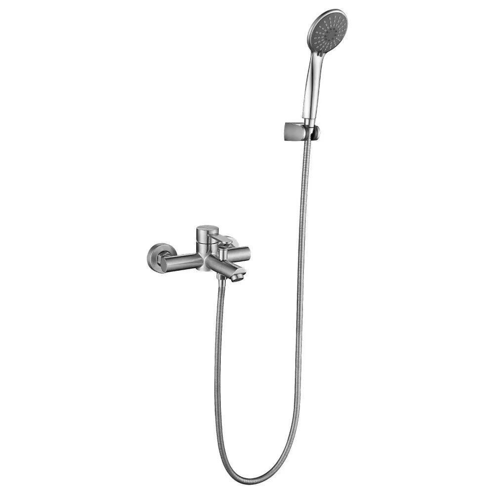 CasaBlanca Steel Baterie cada dus monocomanda cu set dus, aspect inox