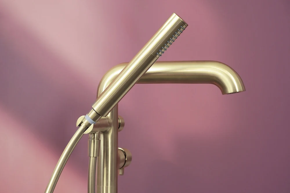 Deante Silia Baterie cada freestanding, auriu periat