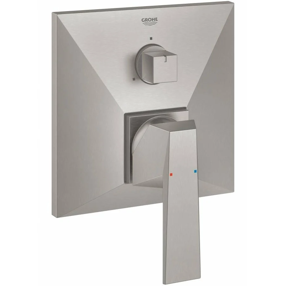 Grohe Allure Brilliant Baterie cada dus monocomanda incastrata, 3 iesiri, aspect inox (supersteel)