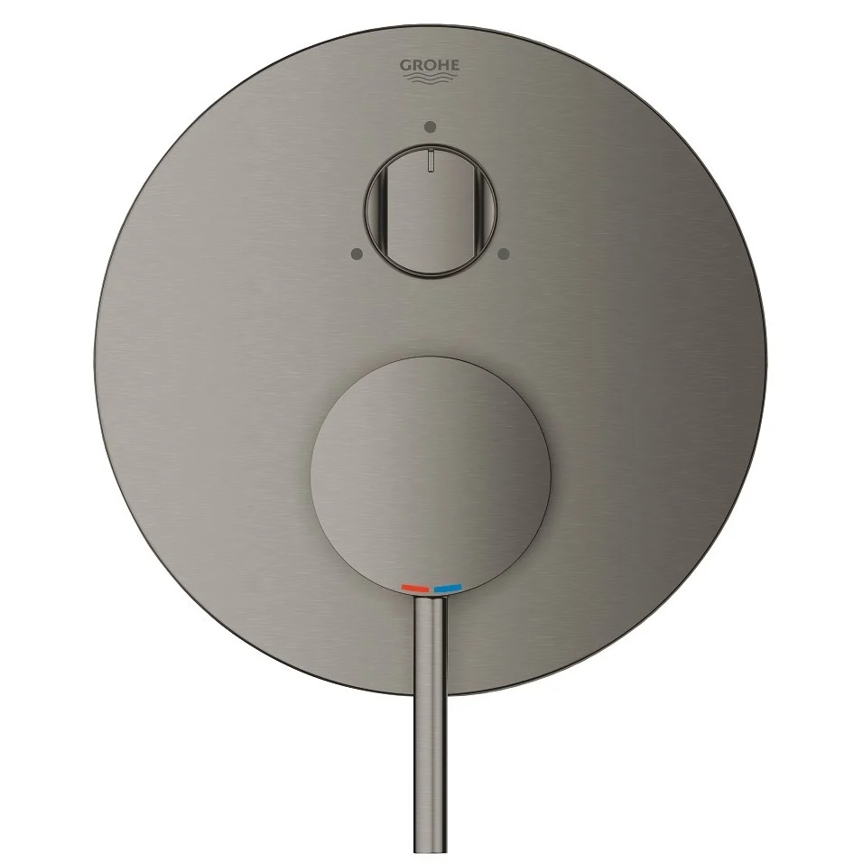 Grohe Atrio Baterie cada dus incastrata, 3 iesiri, antracit mat (brushed hard graphite)