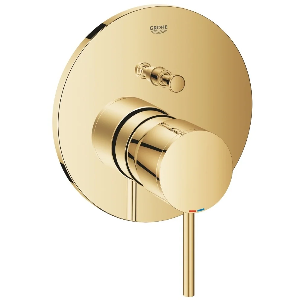 Grohe Atrio Baterie cada dus incastrata, 2 iesiri, auriu (cool sunrise)
