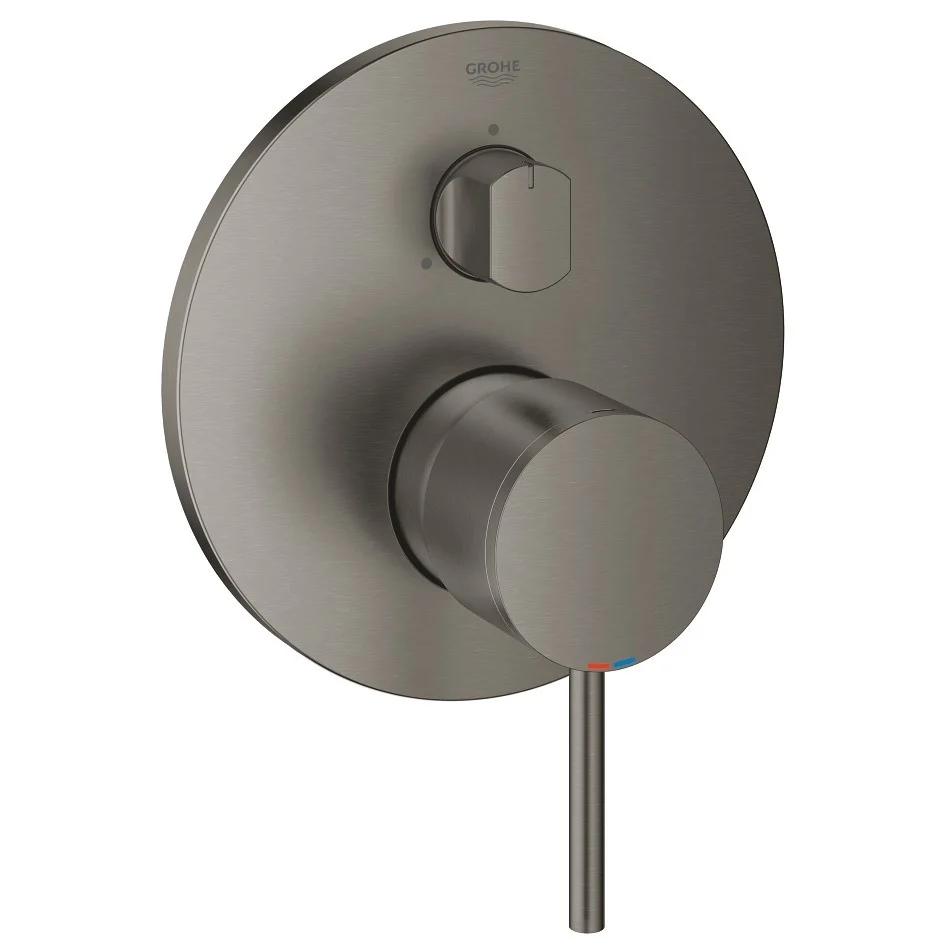 Grohe Atrio Baterie cada dus incastrata, 3 iesiri, antracit mat (brushed hard graphite)