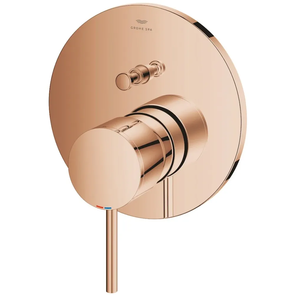 Grohe Atrio Baterie cada dus incastrata, 2 iesiri, cupru